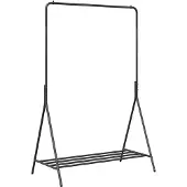 vidaXL Porte-vêtements avec étagère Noir 100 x 56 x 154 cm Acier