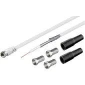 Goobay Câble de connexion F - Blanc -