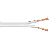 Generique Bobine câble HP, OFC, 2x0.75mm², blanc, 10m