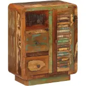 vidaXL Buffet avec 3 tiroirs 55x30x70 cm Vieux bois massif