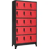 vidaXL Armoire à casiers Anthracite et rouge 90x40x180 cm Acier