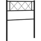 vidaXL Tête de lit de rechange en métal noir 100 cm