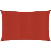 vidaXL Voile d'ombrage 160 g/m² Rouge 6x8 m PEHD