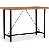 vidaXL Table de bar en acacia massif 150 x 70 x 107 cm