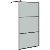 vidaXL Paroi de douche pour douche à l'italienne 115x195 cm verre ESG foncé noir