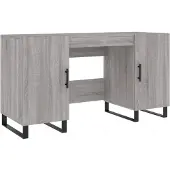 vidaXL Bureau Gris Sonoma 140x50x75 cm Bois composite