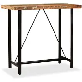 vidaXL Table de bar en vieux bois massif 120x60x107 cm
