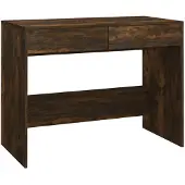 vidaXL Bureau chêne fumé 101x50x76,5 cm Bois composite