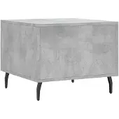 vidaXL Table basse gris béton 50x50x40 cm Bois composite