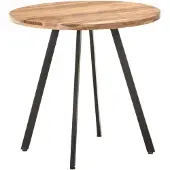 vidaXL Table de salle à manger 80 cm en bois massif d'acacia