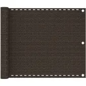 vidaXL Écran De Balcon Marron 75x400 Cm Pehd