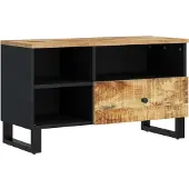 vidaXL Armoire TV 80x33x46 cm Bois massif de manguier & bois composite