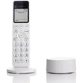 Motorola DOT411 Téléphone Sans Fil Numérique DECT avec Répondeur, Haut-parleur, Écran LCD 1,6", Répertoire 200 Contacts, Blanc