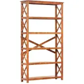vidaXL Bibliothèque 100x30x180cm Bois massif d'acacia et finition miel