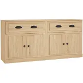 vidaXL Sideboards 2 pcs. chêne Sonoma bois composite