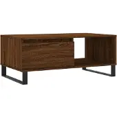 vidaXL Table basse marron imitation chêne 90x50x36,5 cm Bois composite