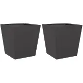 vidaXL Jardinières 2 pcs noir 40x40x40 cm acier