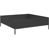vidaXL Lit surélevé noir 100x100x33,5 cm acier