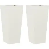 vidaXL Jardinières 2 pcs blanc 35x35x75 cm acier