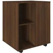 vidaXL Armoire roulante Chêne marron 60x53x72 cm Bois d'ingénierie