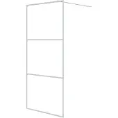 vidaXL begehete Duschwand 90x195 cm transparentes ESG-Glas weiß