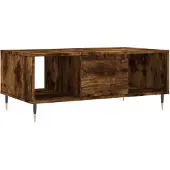 vidaXL Table basse chêne fumé 90x50x36,5 cm Bois composite