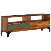 vidaXL Meuble TV 118x35x45 cm Bois de récupération massif247325
