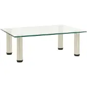 vidaXL Table TV Transparent 40x35x17 cm Verre trempé