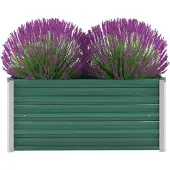 vidaXL Lit surélevé de jardin Acier galvanisé 100x40x45 cm Vert