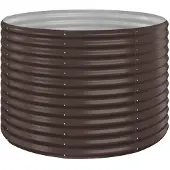 vidaXL Parterre surélevé Acier revêtu par poudre 100x100x68 cm Marron