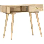 vidaXL Table console 90x45x75 cm bois de manguier massif