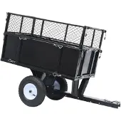 vidaXL Remorque basculante pour tondeuse à gazon charge 150 kg