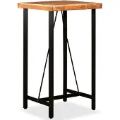 vidaXL Table de bar en bois massif d'acacia 60 x 60 x 107 cm