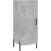 vidaXL Sideboard gris béton 34,5x34x90 cm Bois composite