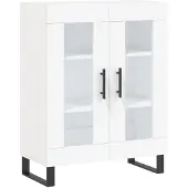 vidaXL Highboard blanc 69,5x34x180 cm Bois composite