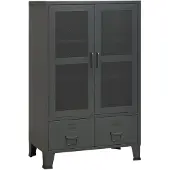 vidaXL Coffre de rangement industriel Anthracite 70x40x115 cm Métal