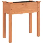 vidaXL Jardinière avec doublure marron 71x37x76cm bois massif de sapin