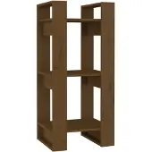 vidaXL Bibliothèque/Cloison Marron miel 41x35x91 cm Bois massif