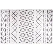 vidaXL Tapis lavable antidérapant 160x230 cm Noir et blanc