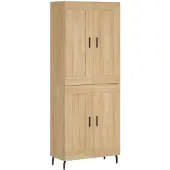 vidaXL Highboard chêne Sonoma 69,5x34x180 cm Matériau dérivé du bois