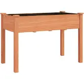 vidaXL Jardinière avec doublure marron 118x59x76 cm bois massif sapin