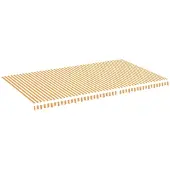 vidaXL Ersatztuch für awning 6x3,5 m gelb und weiß