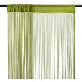 vidaXL Rideau en fils 2 pcs 140 x 250 cm Vert