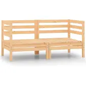 vidaXL Canapé d'angle de jardin 2 pcs. Pin massif