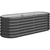 vidaXL Parterre surélevé Acier revêtu par poudre 114x40x36 cm Anthracite