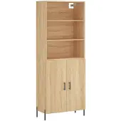 vidaXL Highboard chêne Sonoma 69,5x34x180 cm Matériau dérivé du bois
