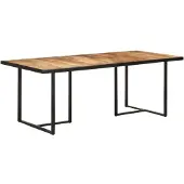 vidaXL Table de salle à manger 200 cm Bois de mangue rugueux