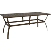 vidaXL Table de jardin marron 190 x 80 x 72 cm en acier
