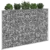 vidaXL GABION PLANS EIGER TRAPEZIUM 150 x 20 x 100 cm galvanisé Stahl