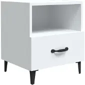 vidaXL Table de chevet Blanc Bois d'ingénierie